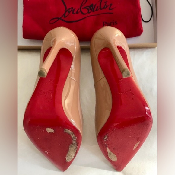 Christian Louboutin Nude Pigalle Stilettos - Picture 5 of 8